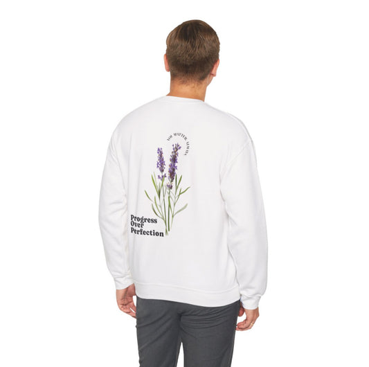 Crewneck: Progress Over Perfection-Lavender