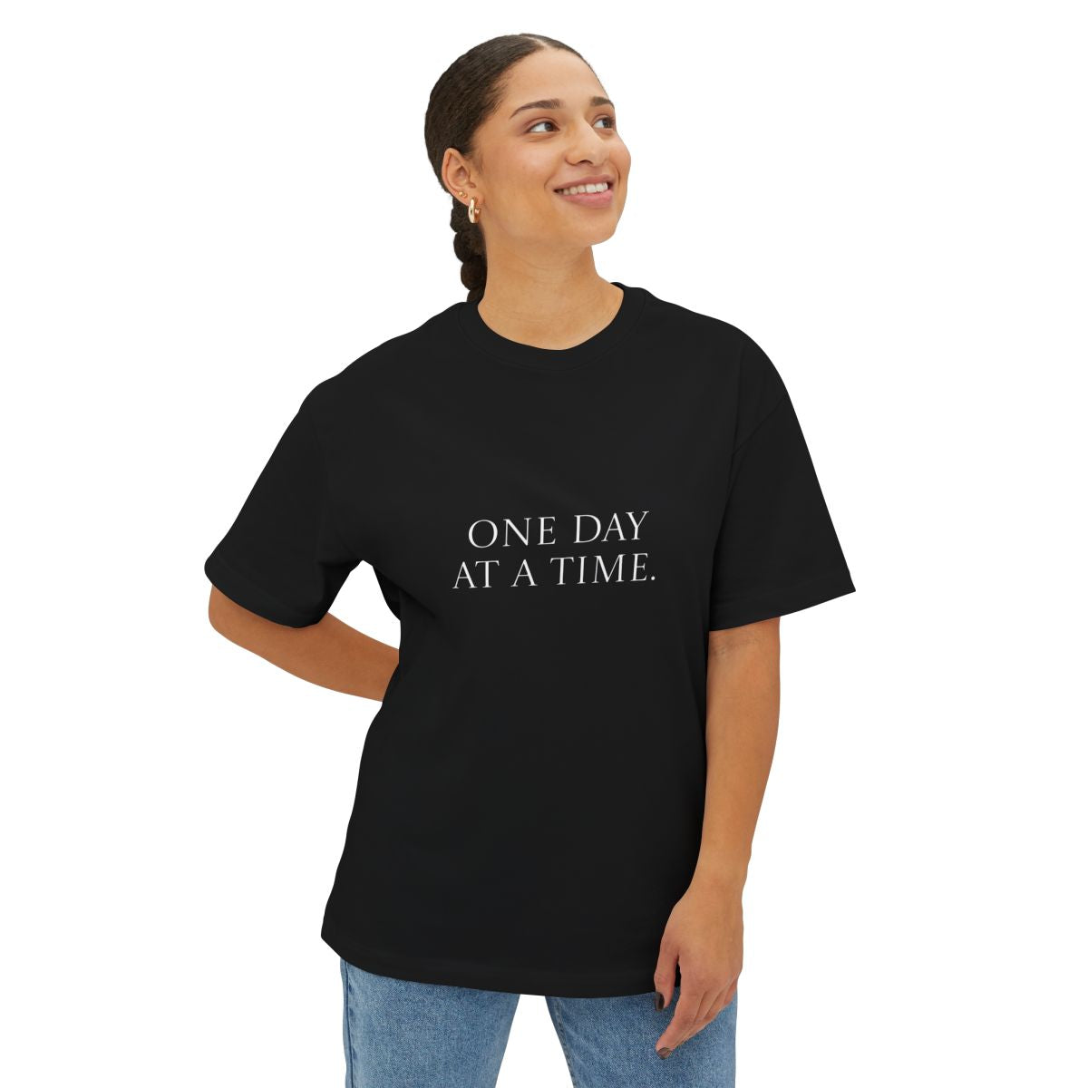 Oversized T-Shirt: One Day At A Time-Flower Pots