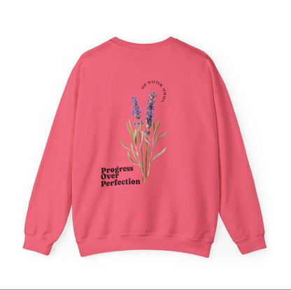 Crewneck: Progress Over Perfection-Lavender