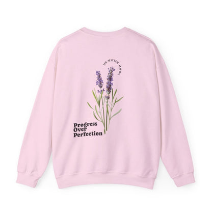 Crewneck: Progress Over Perfection-Lavender