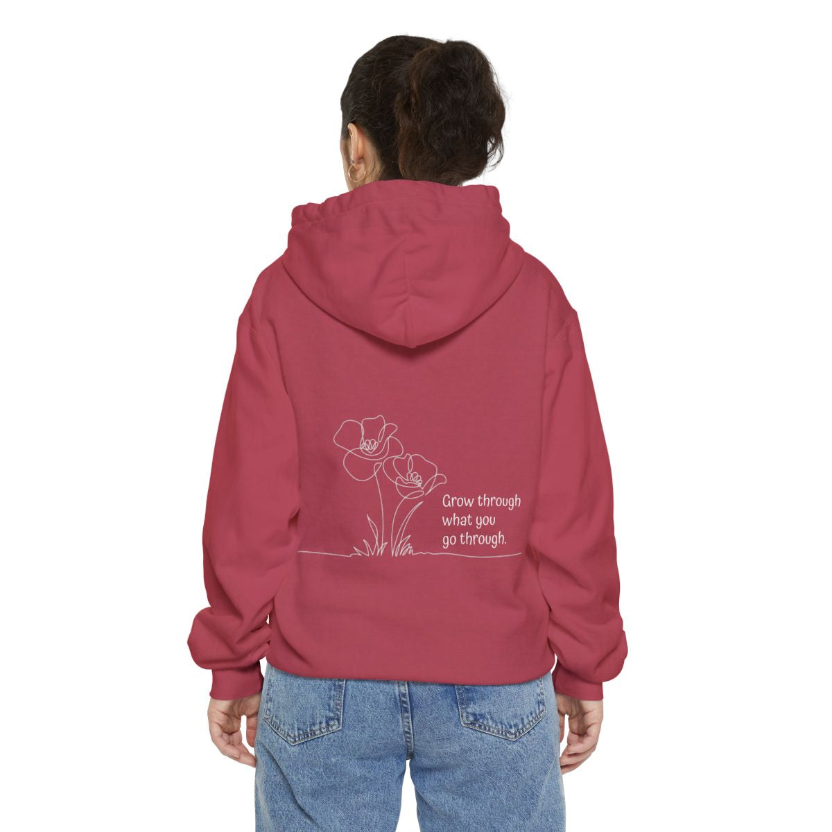 Hoodie: Grow Through What You Go Through-Flowers