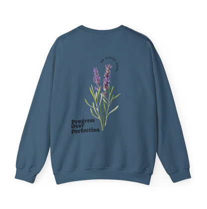 Crewneck: Progress Over Perfection-Lavender