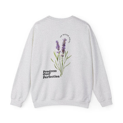 Crewneck: Progress Over Perfection-Lavender