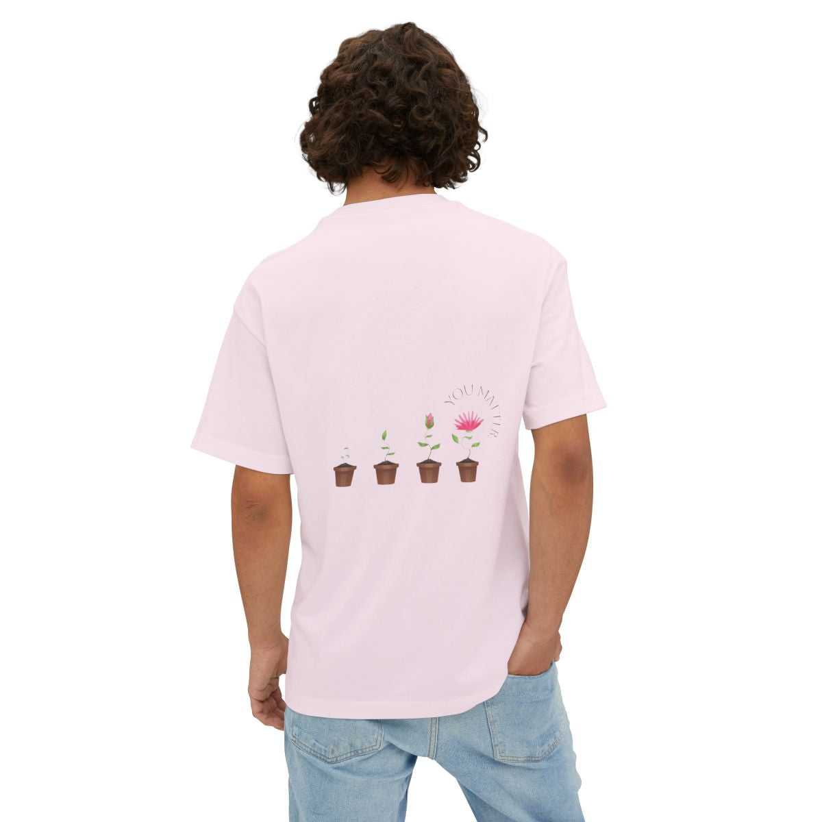 Oversized T-Shirt: One Day At A Time-Flower Pots