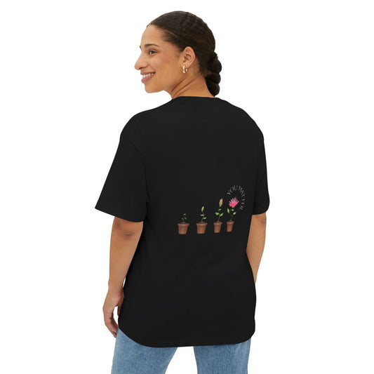 Oversized T-Shirt: One Day At A Time-Flower Pots
