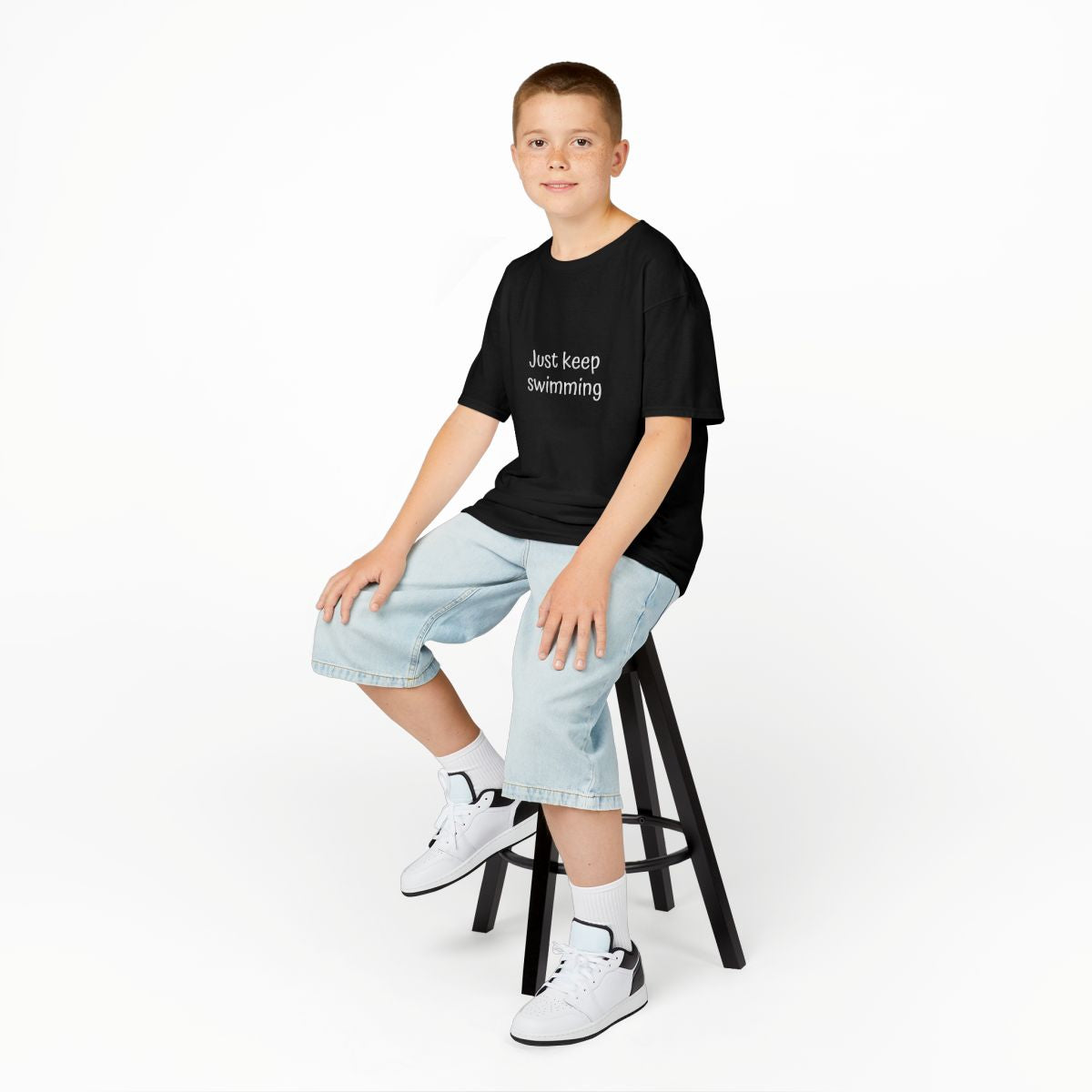 Kids T-Shirt: Just Keep Swimming-Fish