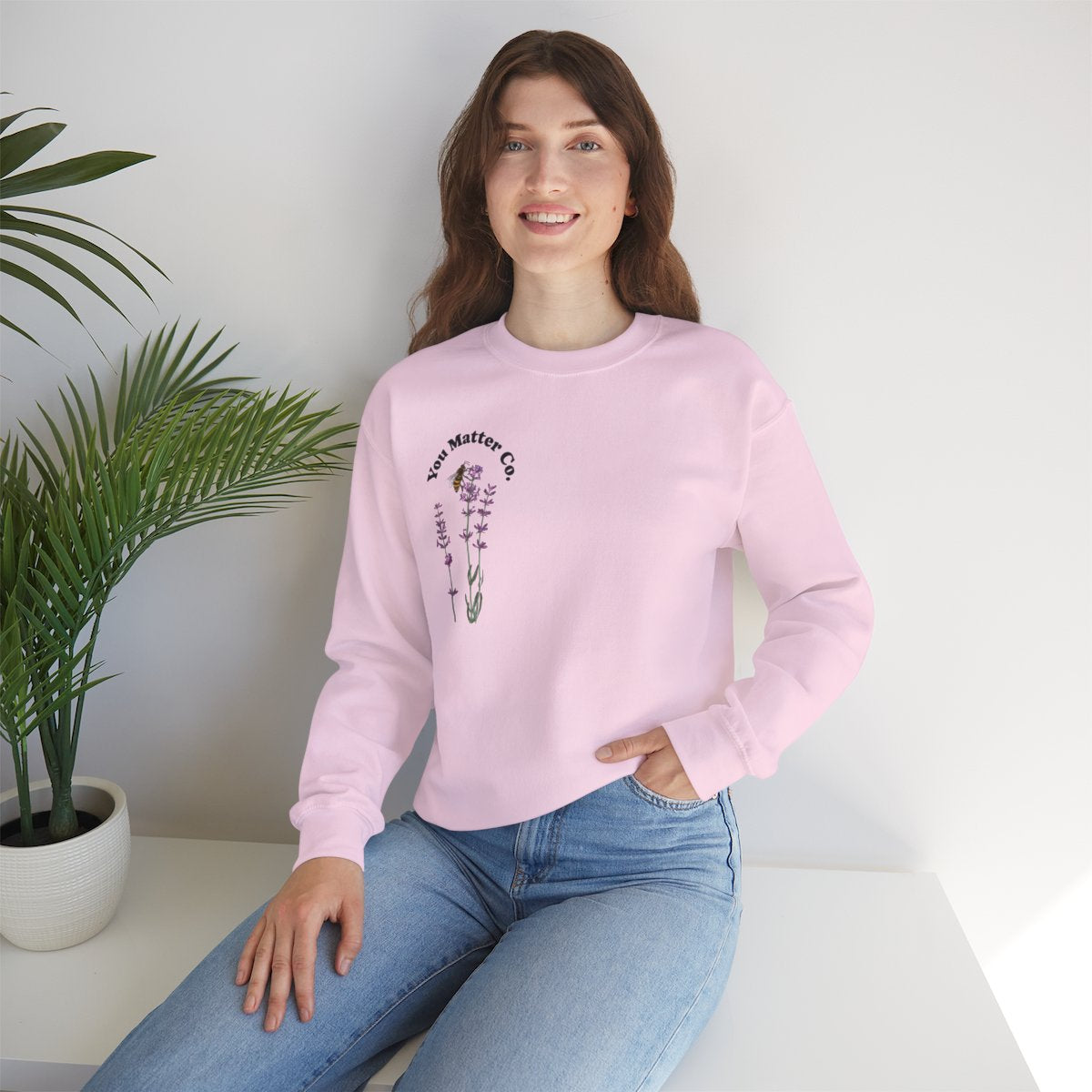 Crewneck: Smile Today-Lavender