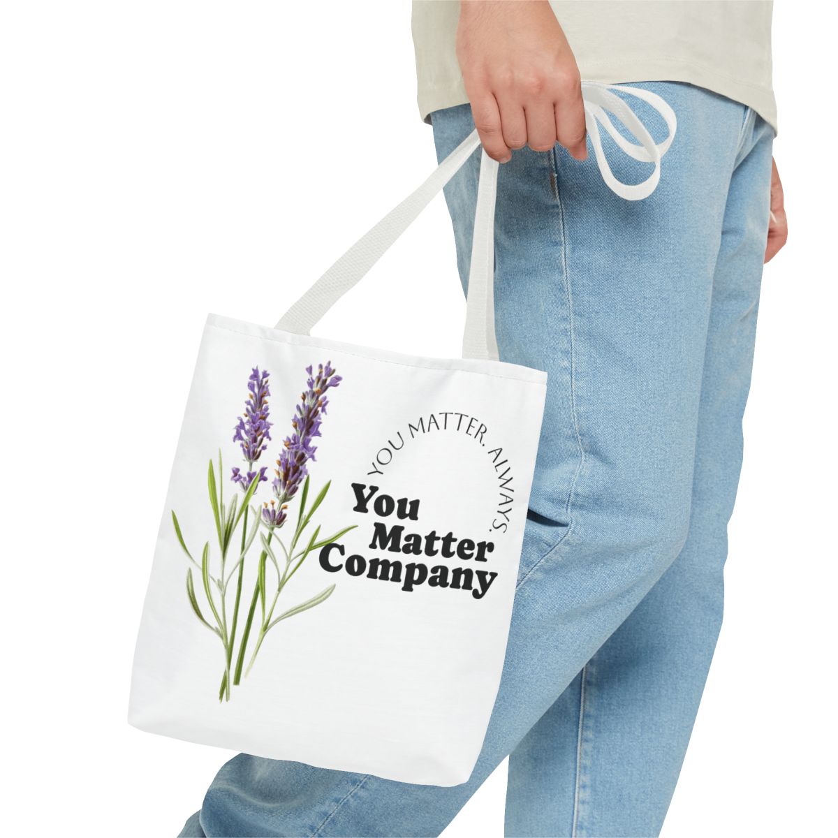 You Matter Co. Tote Bag: Lavender