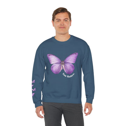 Crewneck: Butterfly Design/Sleeve Design-You Matter