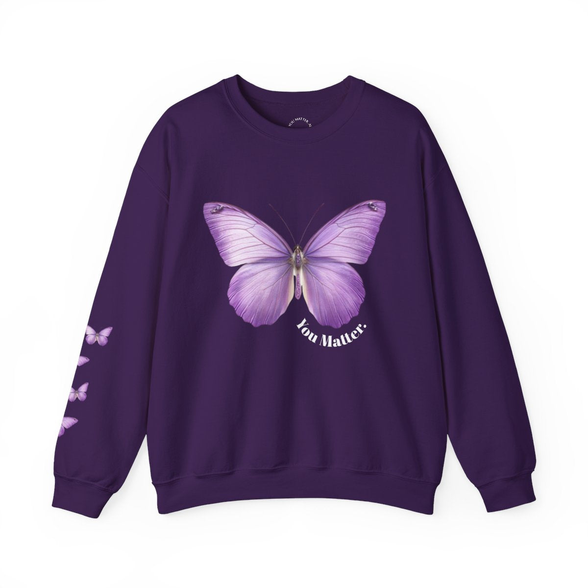 Crewneck: Butterfly Design/Sleeve Design-You Matter