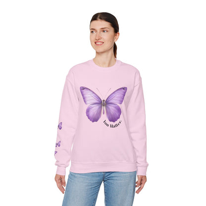 Crewneck: Butterfly Design/Sleeve Design-You Matter