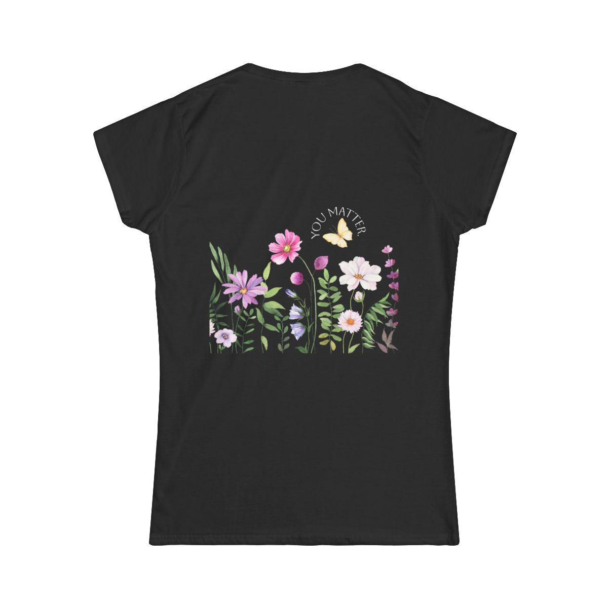 Short Sleeve T-Shirt: Live In The Moment-Floral