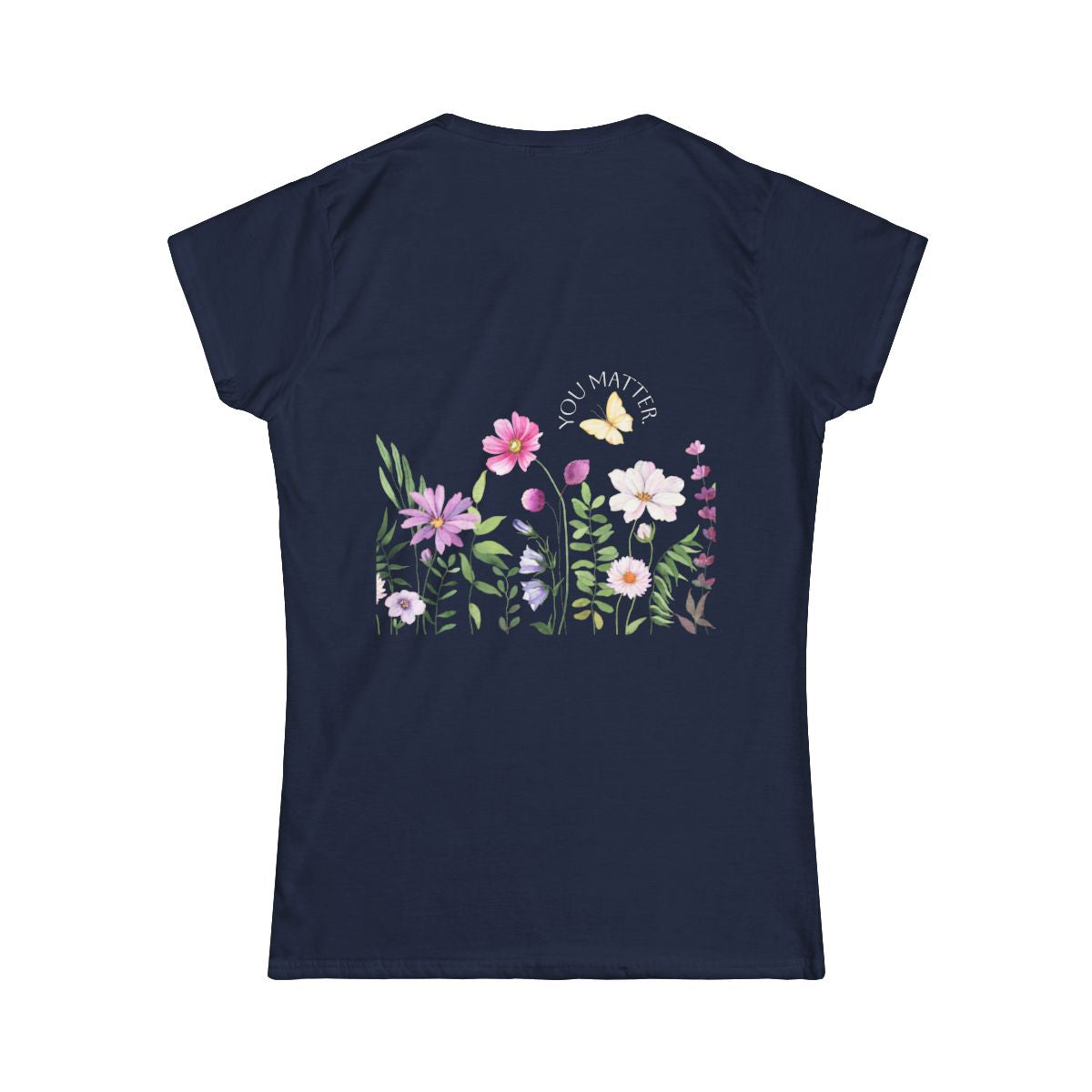 Short Sleeve T-Shirt: Live In The Moment-Floral