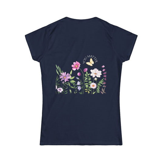 Short Sleeve T-Shirt: Live In The Moment-Floral